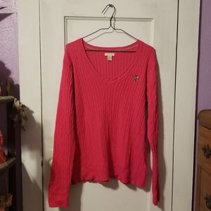 U.S. Polo Assn. Women's Pink Sweater